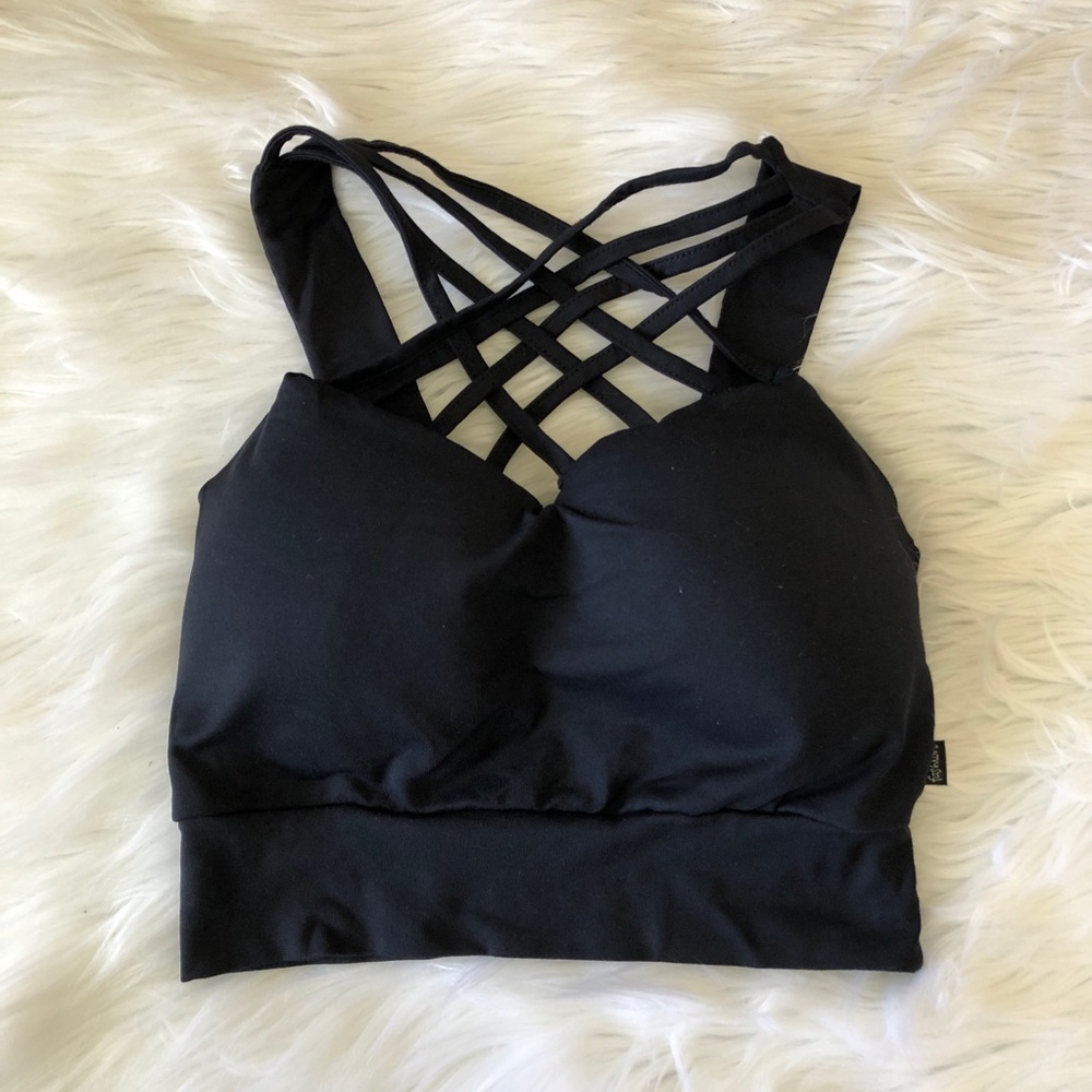 Black Top With Cross Detail Size S/M